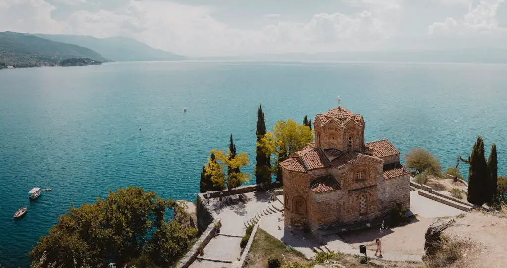 brown house beside sea, is macedonia in greece